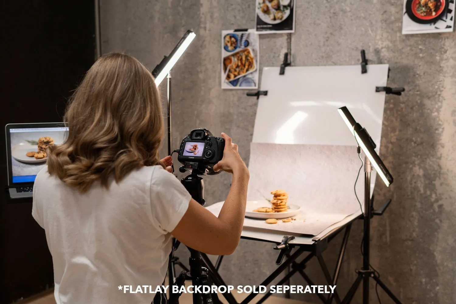 Pro 'Foodie' 60cm Studio Food Photography Table & LED Lighting Kit