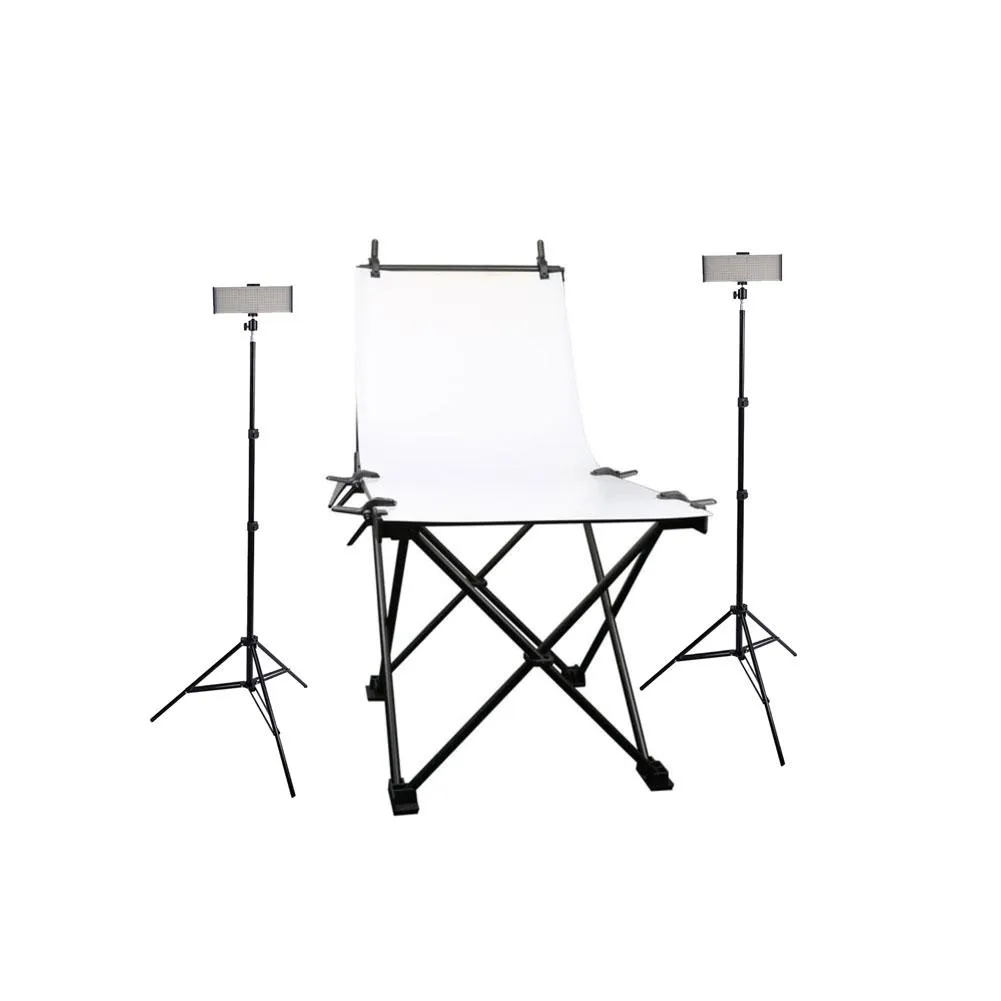 Pro 'Foodie' 60cm Studio Food Photography Table & LED Lighting Kit