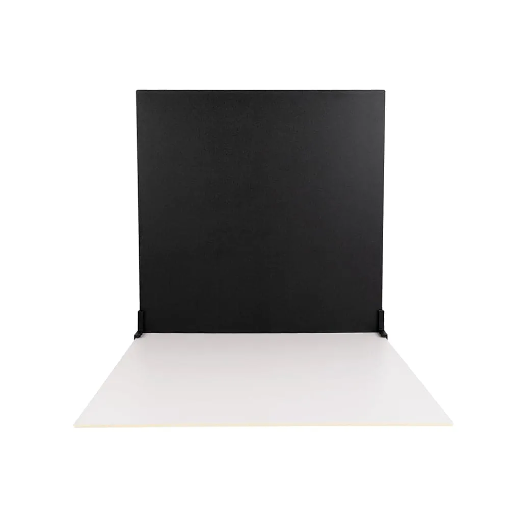 ProBoards Flat Lay Photography Rigid Black & Off White Backdrop - Minimalistic (60cm x 60cm)