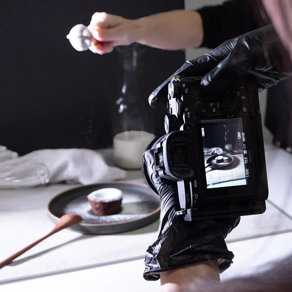 ProBoards Flat Lay Photography Rigid Black & Off White Backdrop - Minimalistic (60cm x 60cm)