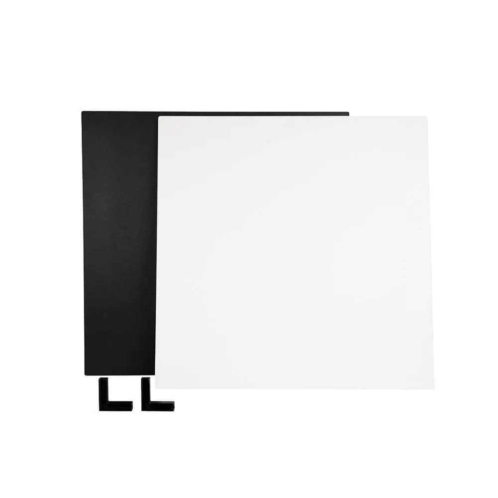 ProBoards Flat Lay Photography Rigid Black & Off White Backdrop - Minimalistic (60cm x 60cm)