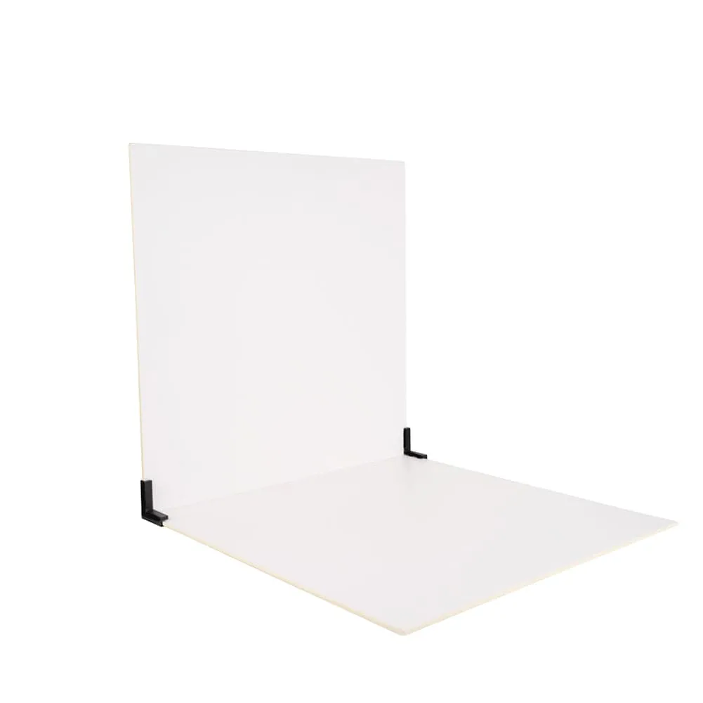 ProBoards Flat Lay Photography Rigid Black & Off White Backdrop - Minimalistic (60cm x 60cm)