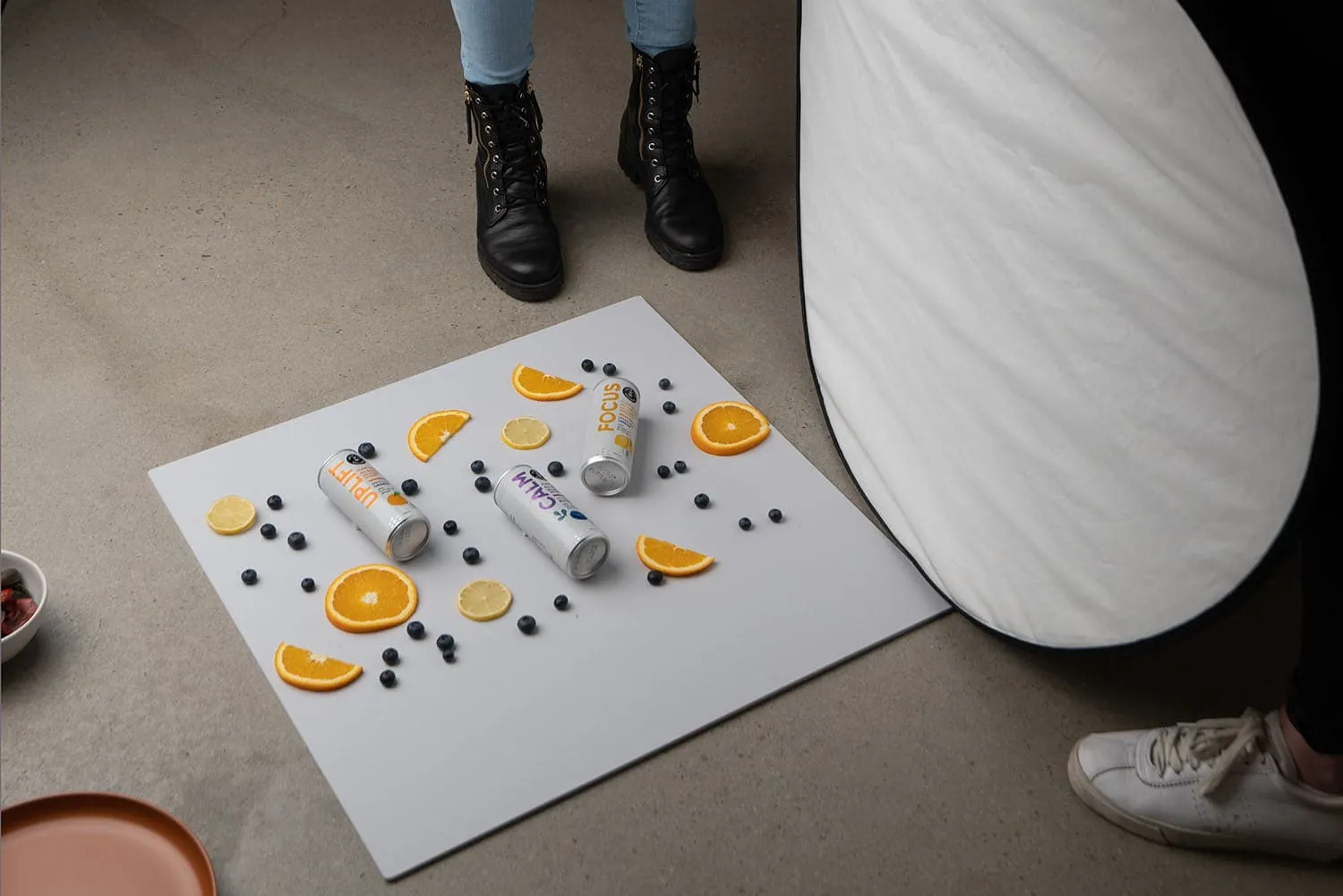 ProBoards Flat Lay Photography Rigid Black & Off White Backdrop - Minimalistic (60cm x 60cm)