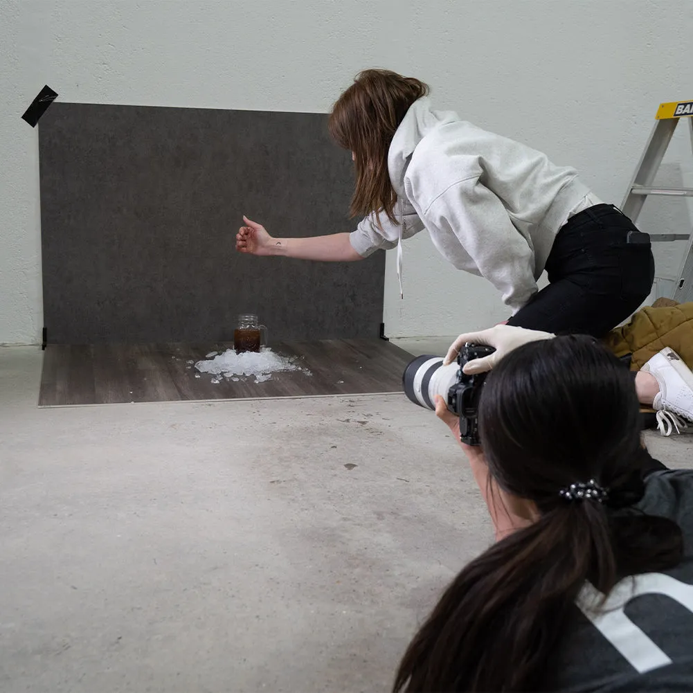 ProBoards Flat Lay Photography Rigid Concrete & Wooden Backdrop - Drysdale (80cm x 120cm)
