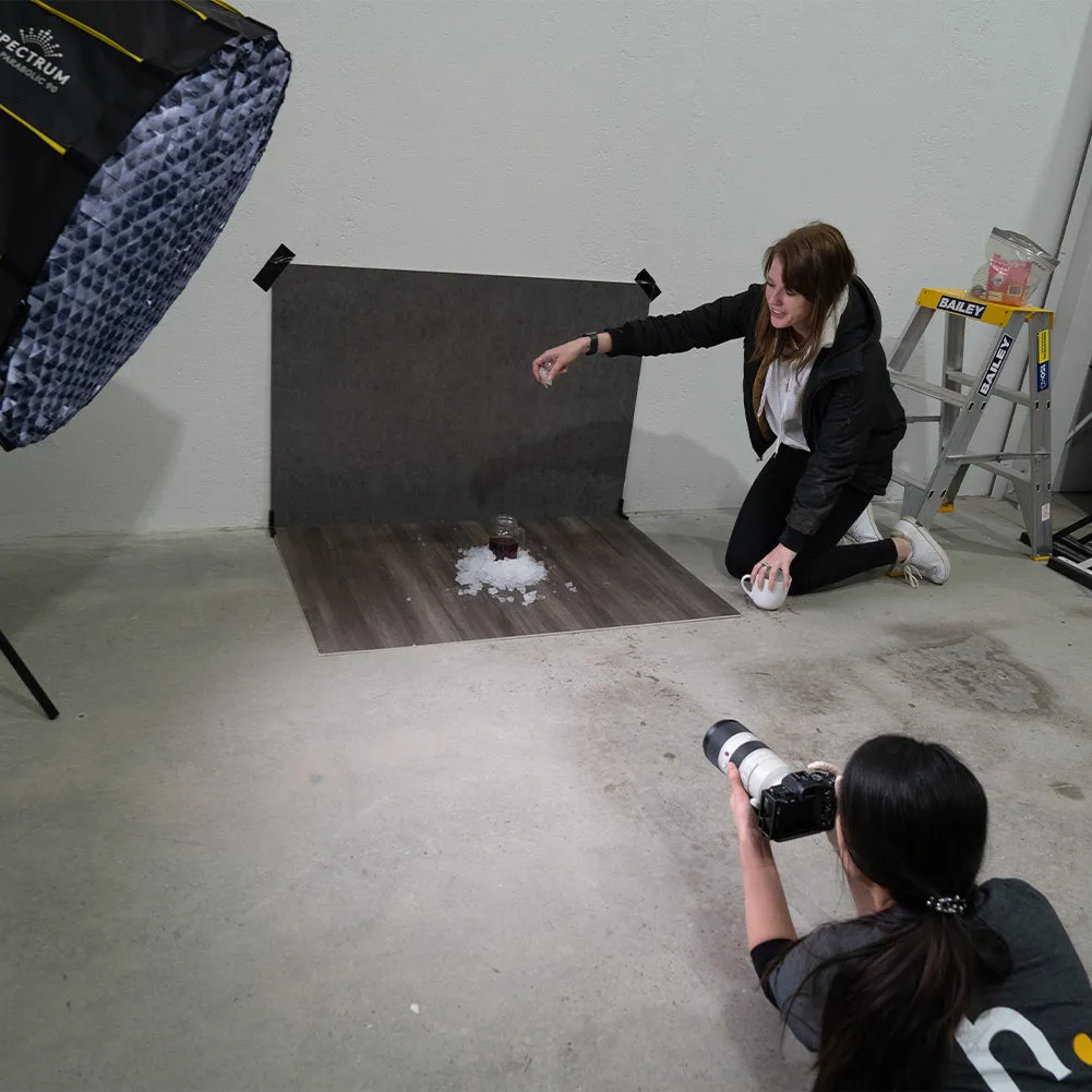 ProBoards Flat Lay Photography Rigid Concrete & Wooden Backdrop - Drysdale (80cm x 120cm)