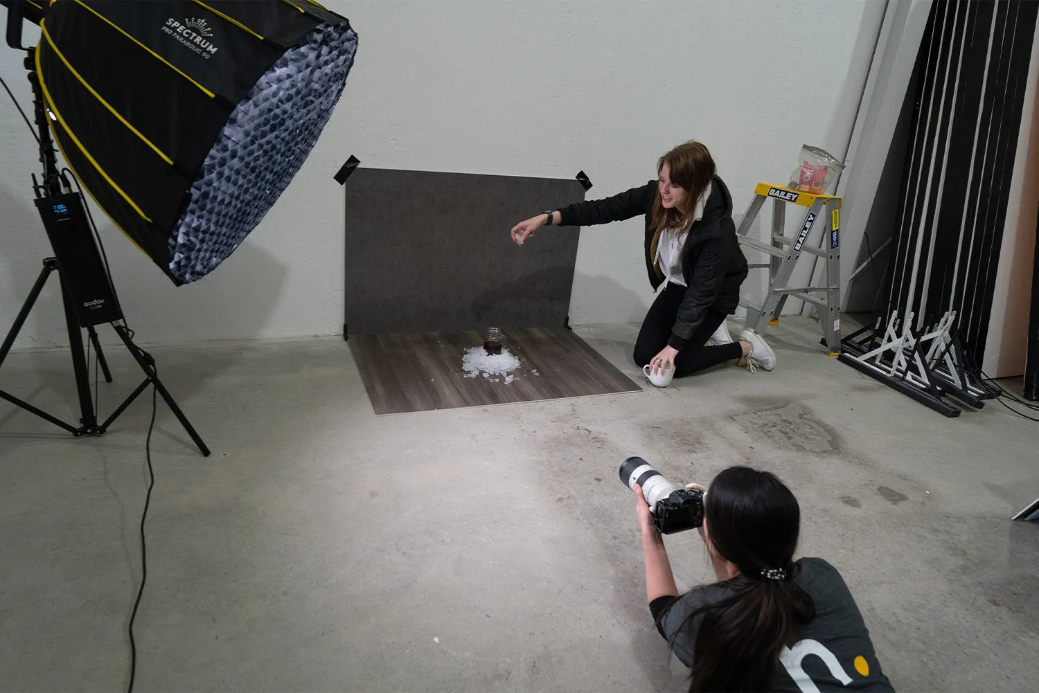ProBoards Flat Lay Photography Rigid Concrete & Wooden Backdrop - Drysdale (80cm x 120cm)