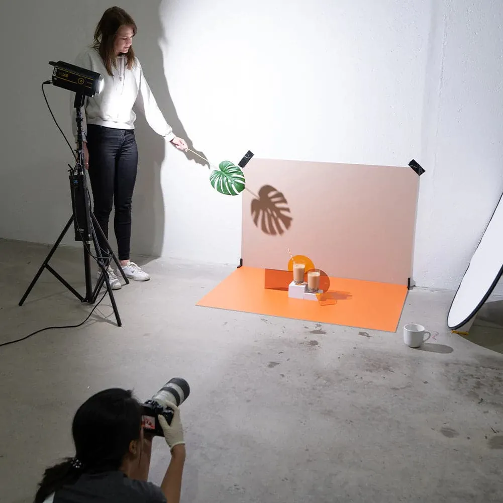 ProBoards Flat Lay Photography Rigid Orange Yellow & Beige Backdrop - Burleigh Heads (80cm x 120cm)