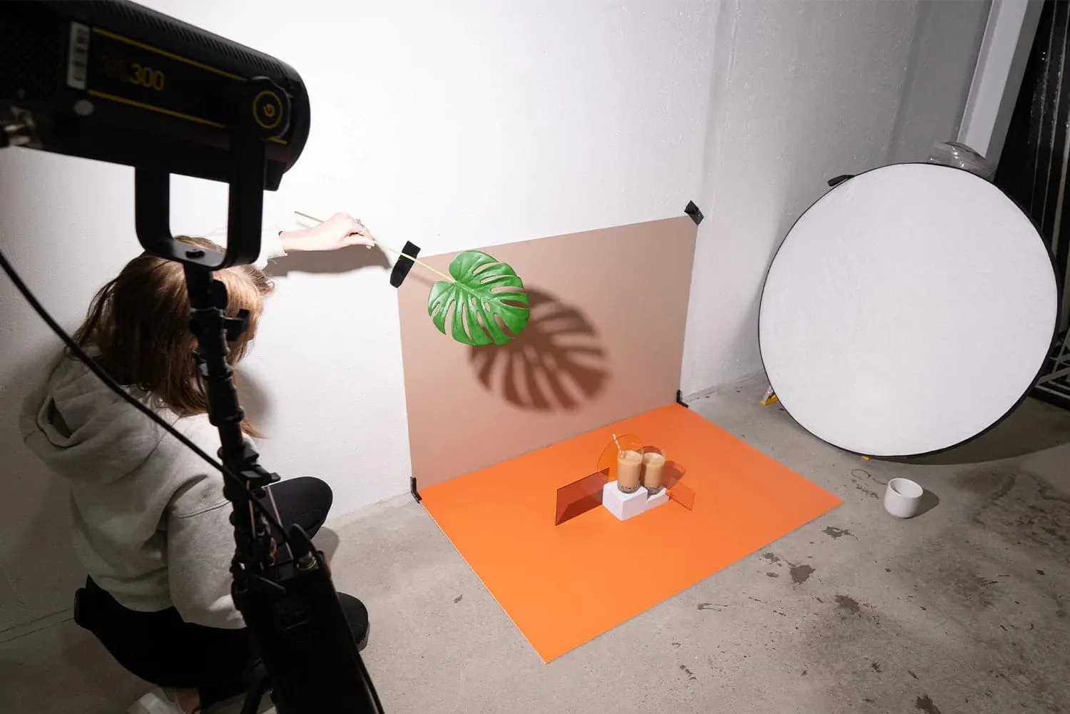 ProBoards Flat Lay Photography Rigid Orange Yellow & Beige Backdrop - Burleigh Heads (80cm x 120cm)
