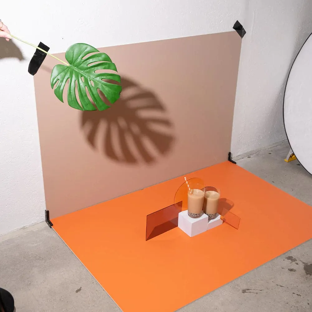 ProBoards Flat Lay Photography Rigid Orange Yellow & Beige Backdrop - Burleigh Heads (80cm x 120cm)
