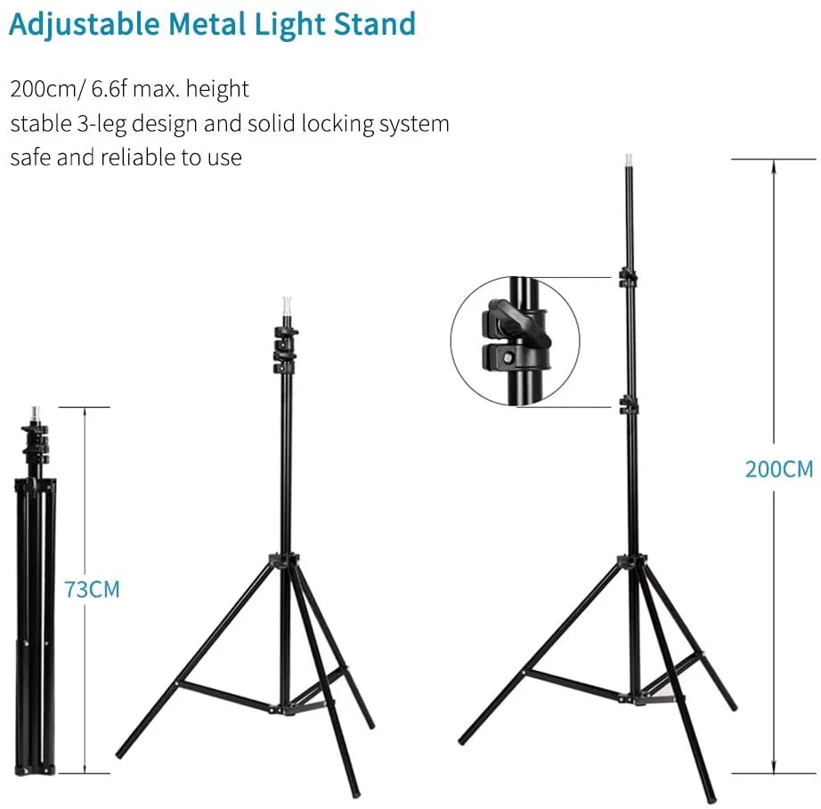 Pxel LS-SB Softbox Lighting Bi-Color Dimmable LED Photography Studio Lighting Kit for Photo, Studio, Video, Shooting