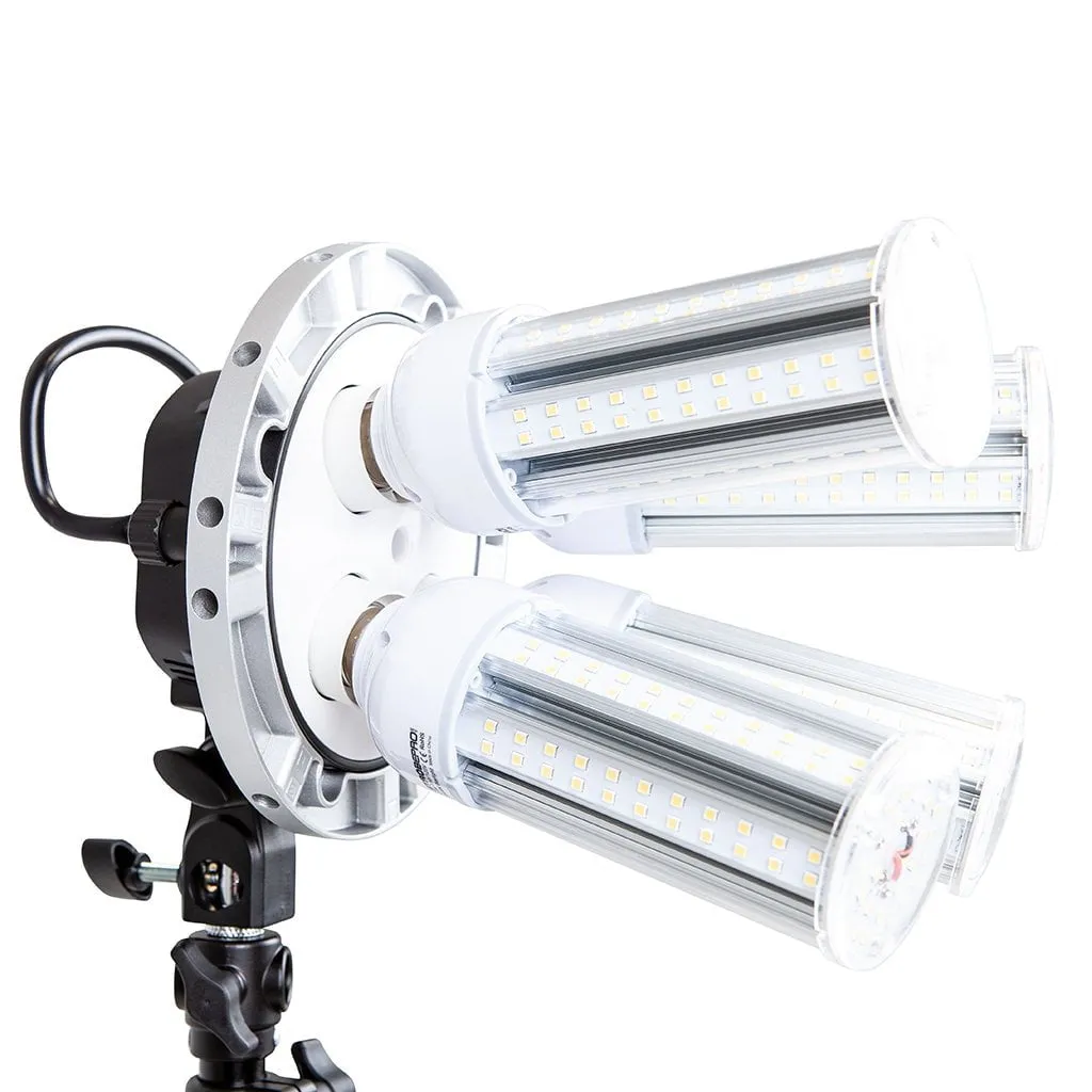 QuadStar II Premium LED Continuous Lighting Kit for Professional Photography and Videography