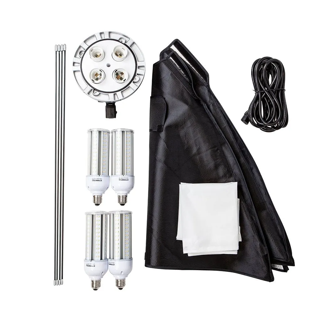 QuadStar II Premium LED Continuous Lighting Kit for Professional Photography and Videography