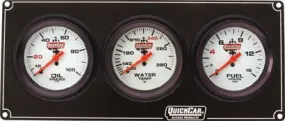 QuickCar Extreme 3 Gauge Dash Panel - WT/OP/FP
