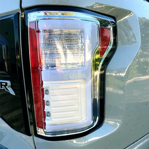 RECON - Chrome Fiber Optic LED Tail Lights - 2015-2017 F150 / 2017-2020 Raptor