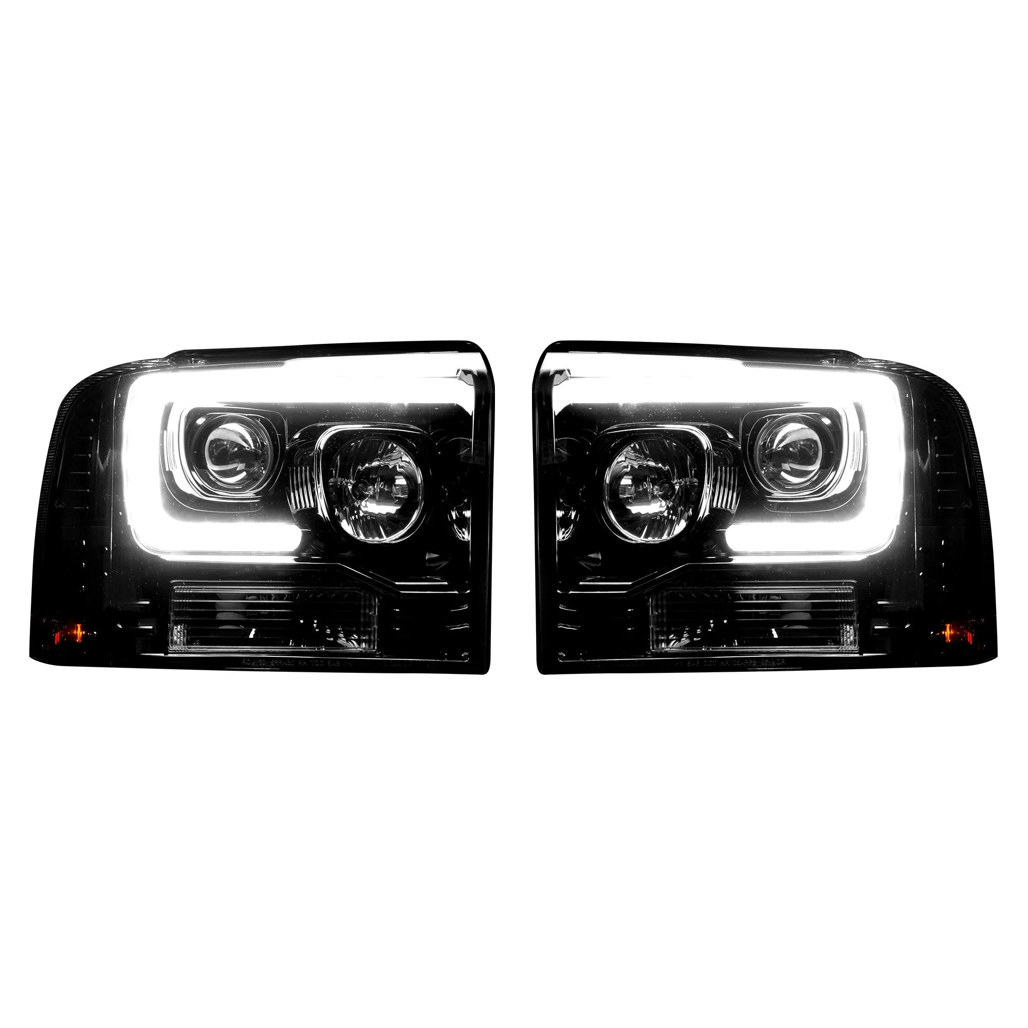 RECON - Projector Headlights w/ OLED Halos DRL - 2005-2007 Super Duty