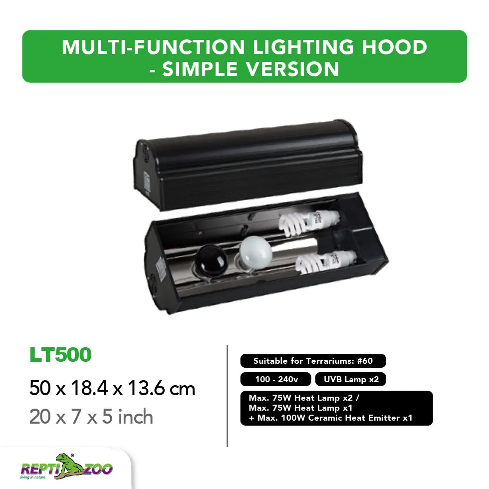 REPTIZOO Multi-Functional Lighting Hood LT Series