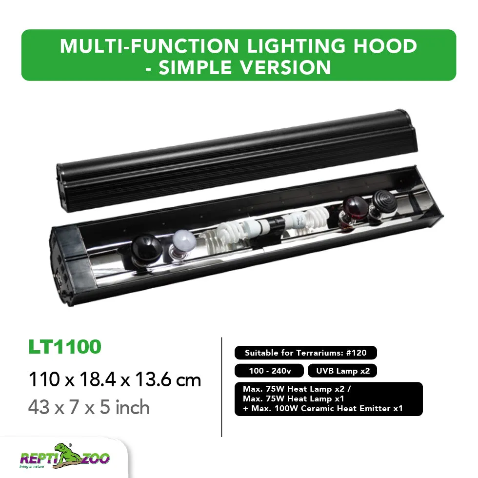 REPTIZOO Multi-Functional Lighting Hood LT Series