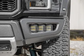 Rough Country - Triple LED Fog Light Kit - 2017-2020 Raptor