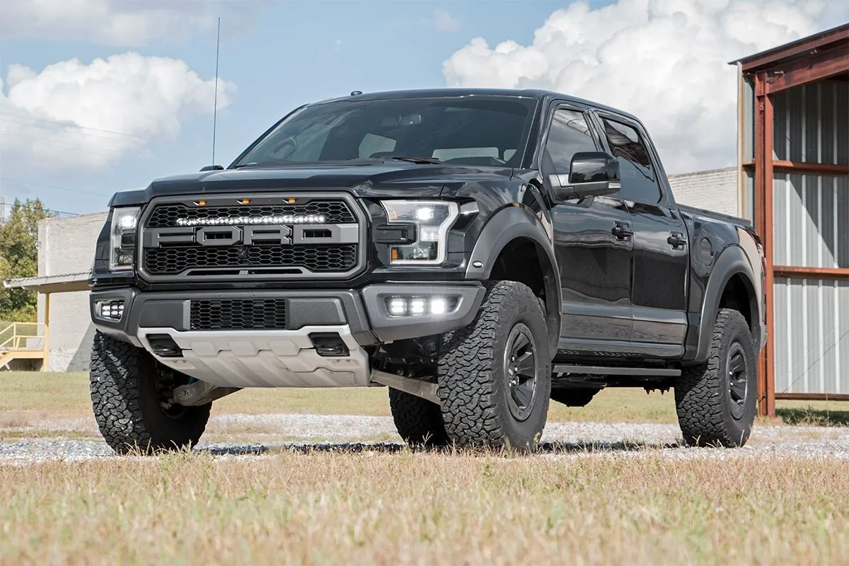 Rough Country - Triple LED Fog Light Kit - 2017-2020 Raptor