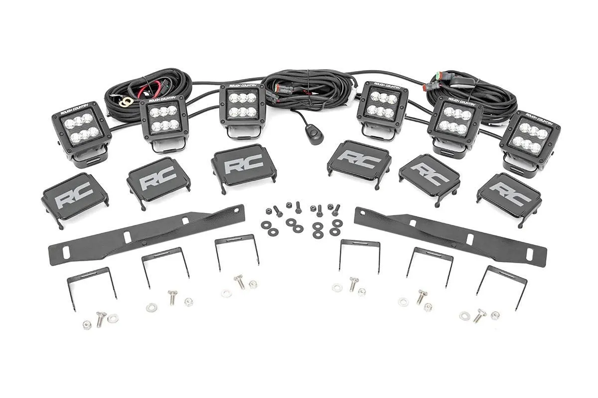 Rough Country - Triple LED Fog Light Kit - 2017-2020 Raptor