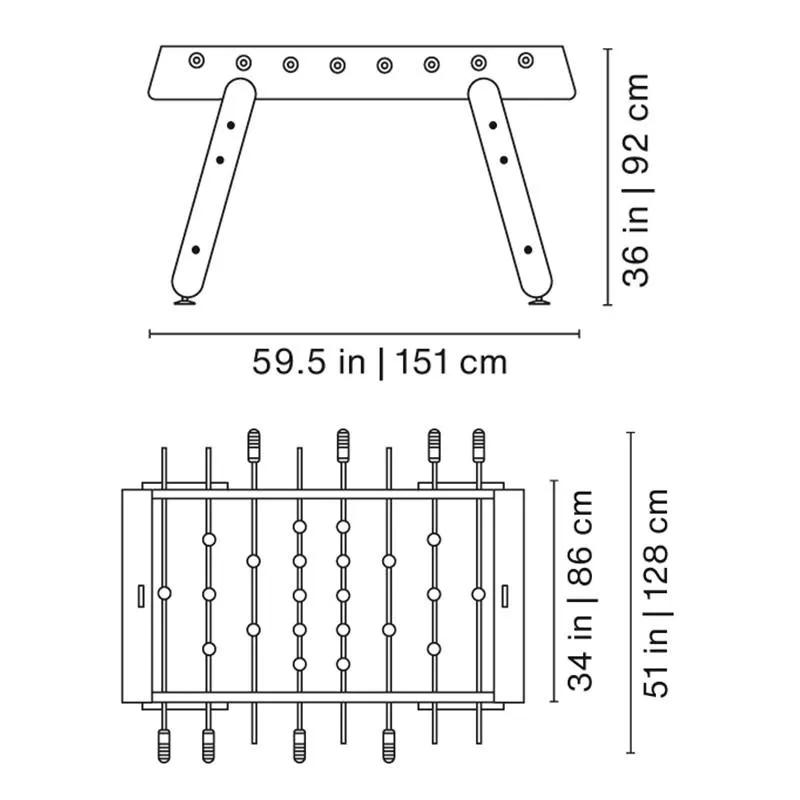 RS Barcelona Golden Yellow RS4 Outdoor Foosball Table