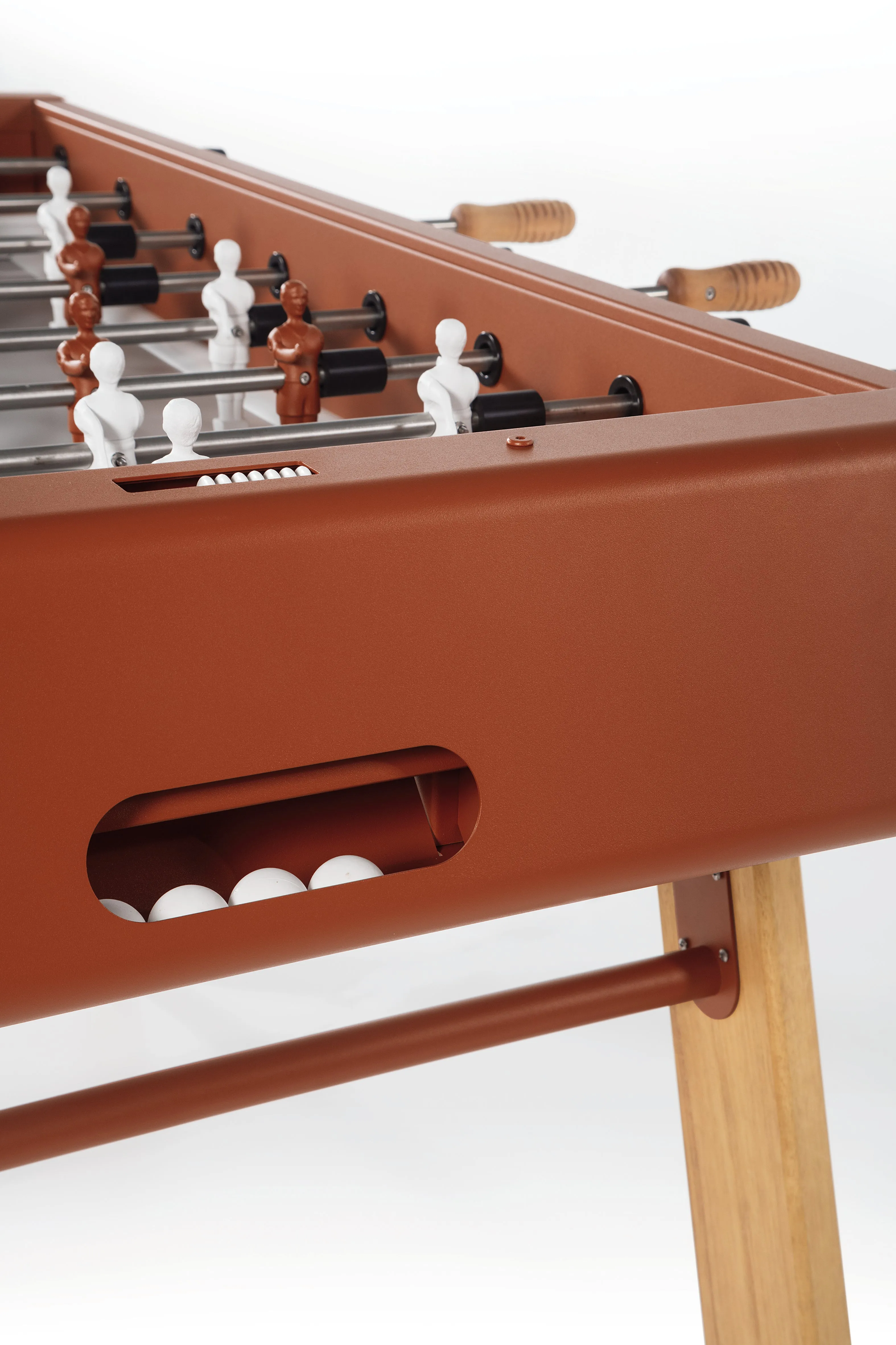 RS Barcelona Orange Brown RS4 Outdoor Foosball Table