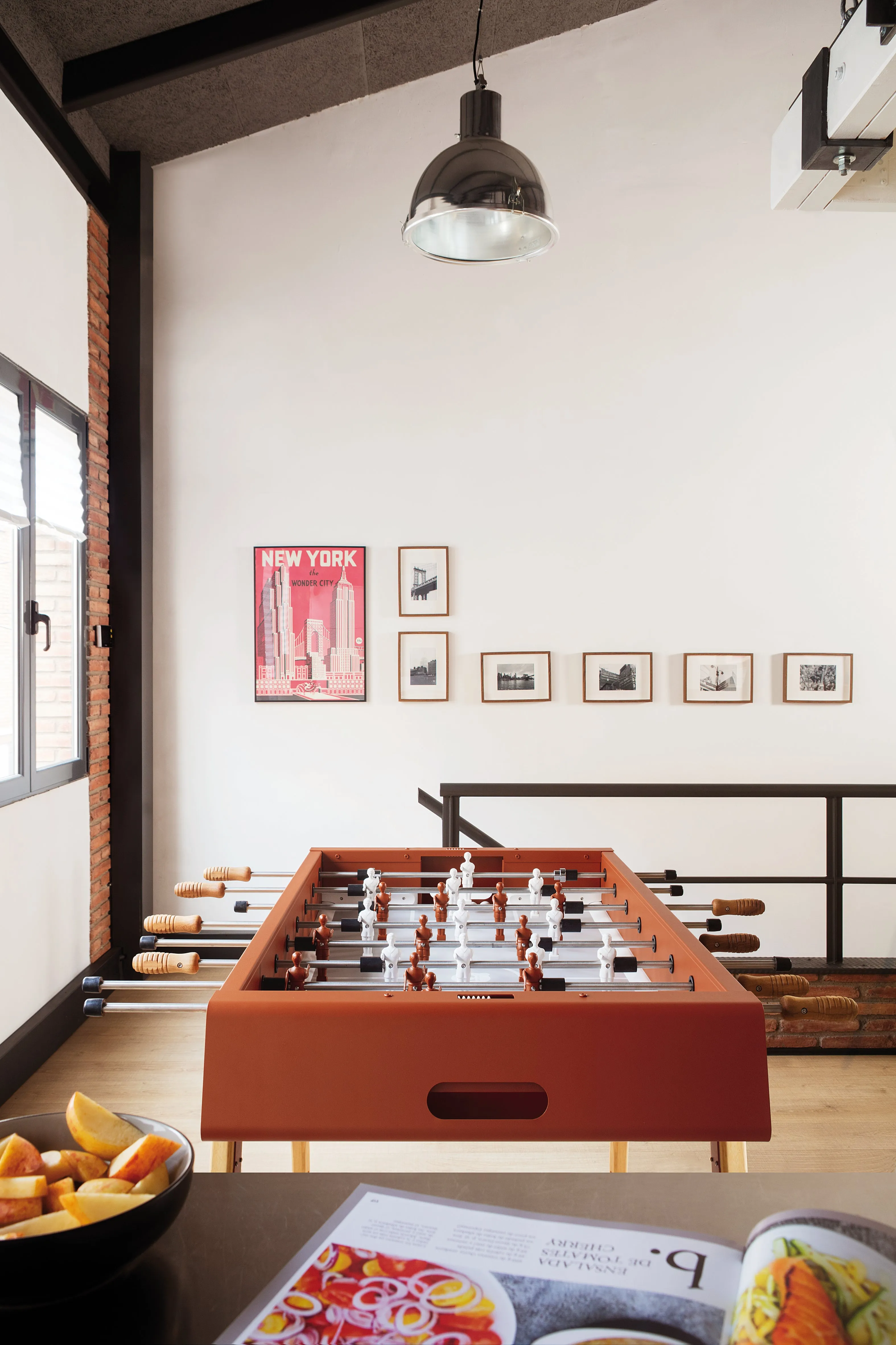 RS Barcelona Orange Brown RS4 Outdoor Foosball Table