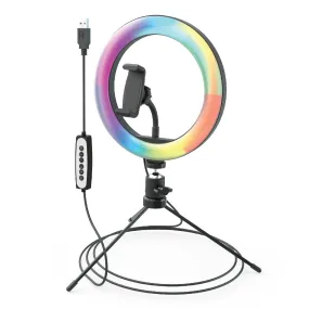 Shooting Star Video Blogging Kit with RGB Rainbow Ring Light