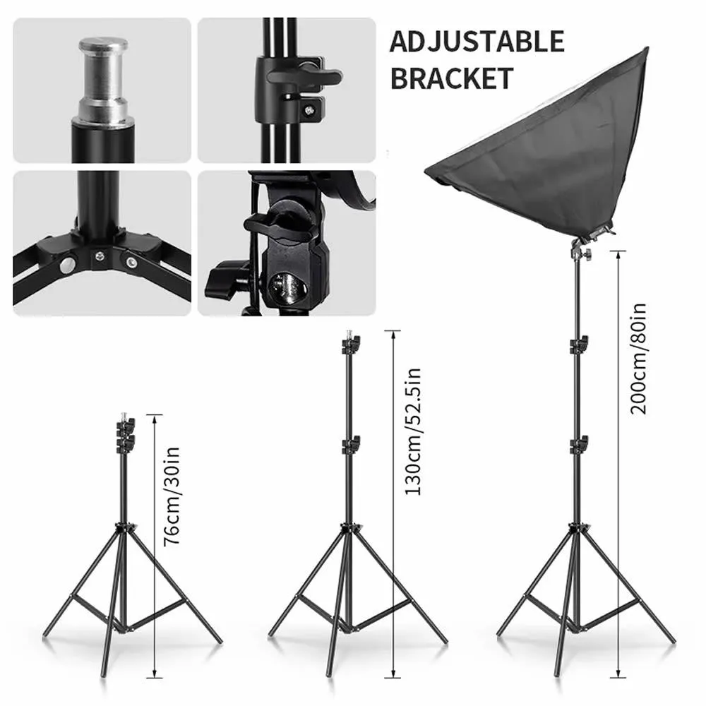 Soft box Squared photography 4 socket e27 Light double