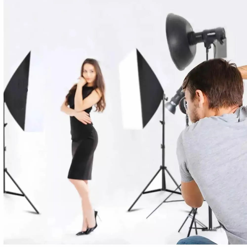 Soft box Squared photography 4 socket e27 Light double