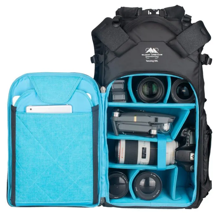 Summit Creative XLarge Rolltop Camera Backpack Tenzing 50L