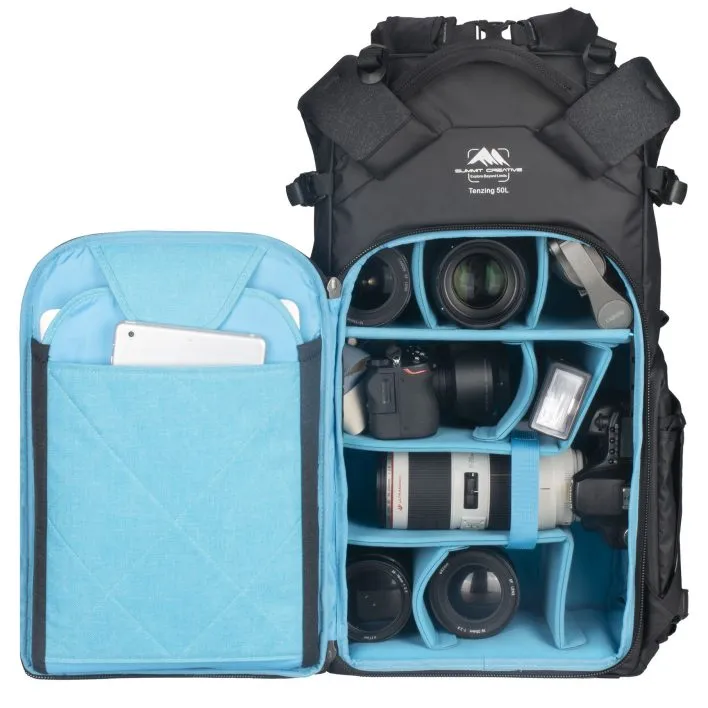 Summit Creative XLarge Rolltop Camera Backpack Tenzing 50L