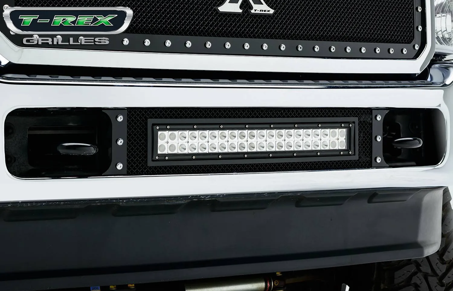 T-REX Torch Series, 1 Piece Bolt On Bumper Grille - 2011-2016 Superduty