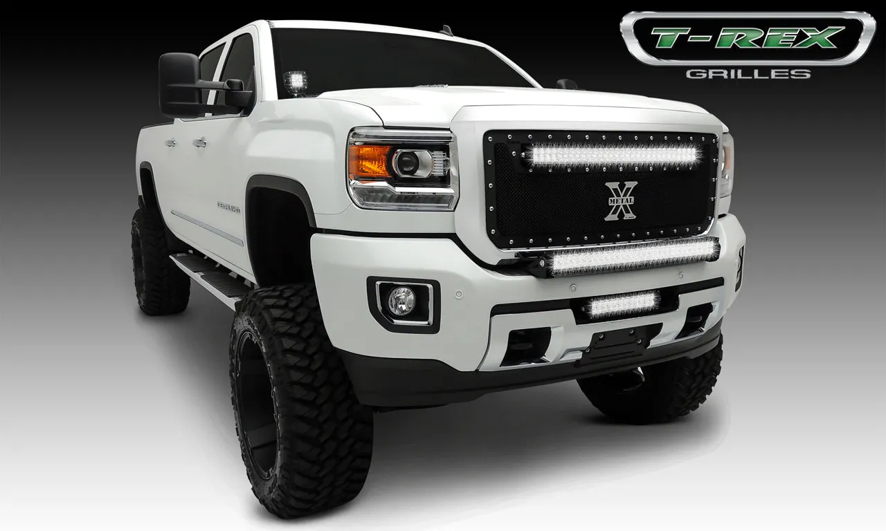 T-REX Torch Series, 1 Piece Insert Grilles - Requires Drilling or Cutting - 2015-2018 GMC 2500/3500