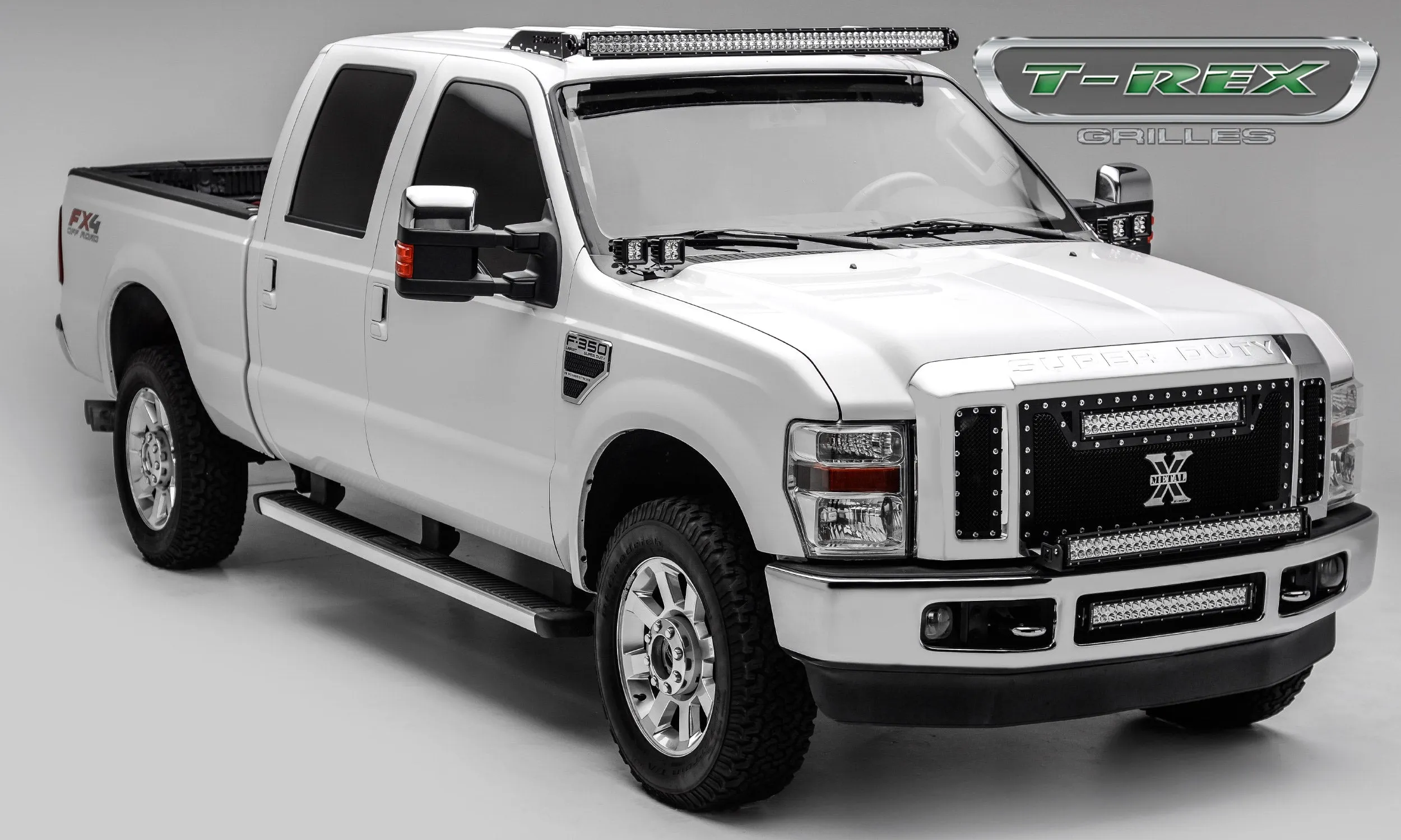 T-REX Torch Series, 3 Piece Grilles - Powdercoat - 2008-2010 Superduty