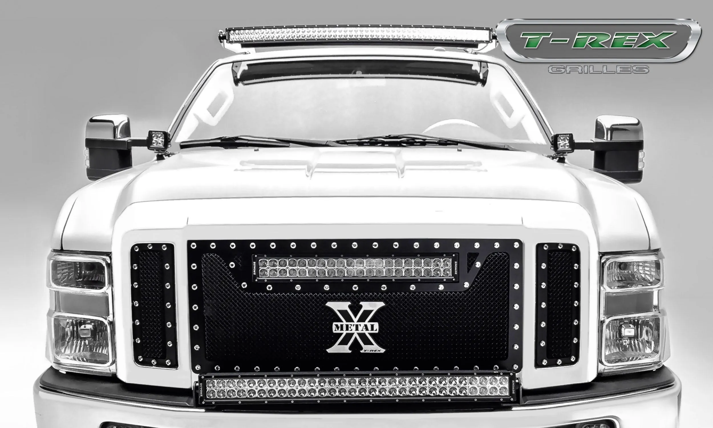 T-REX Torch Series, 3 Piece Grilles - Powdercoat - 2008-2010 Superduty