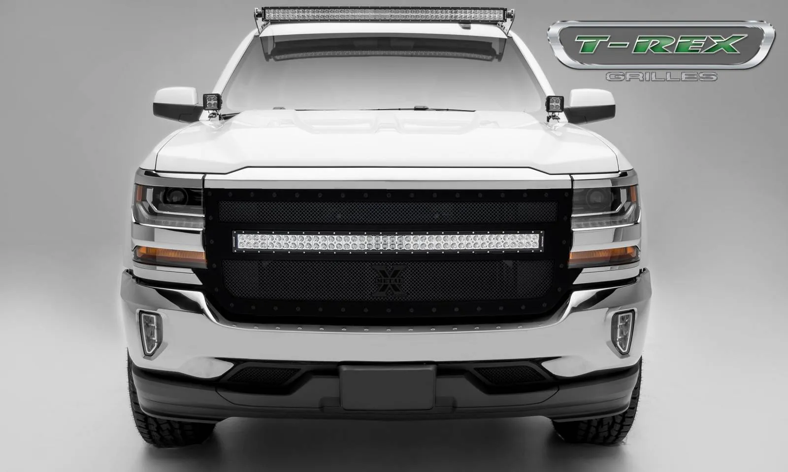 T-REX Torch Series, Grilles w/ 1x 40" Light bar - 2016-2018 Chevy 1500