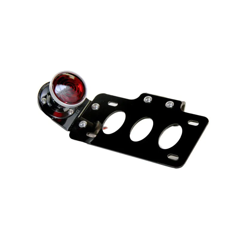 TC Bros. 2 Inch Round Bobber Side Mount Tail Light/License Plate Bracket