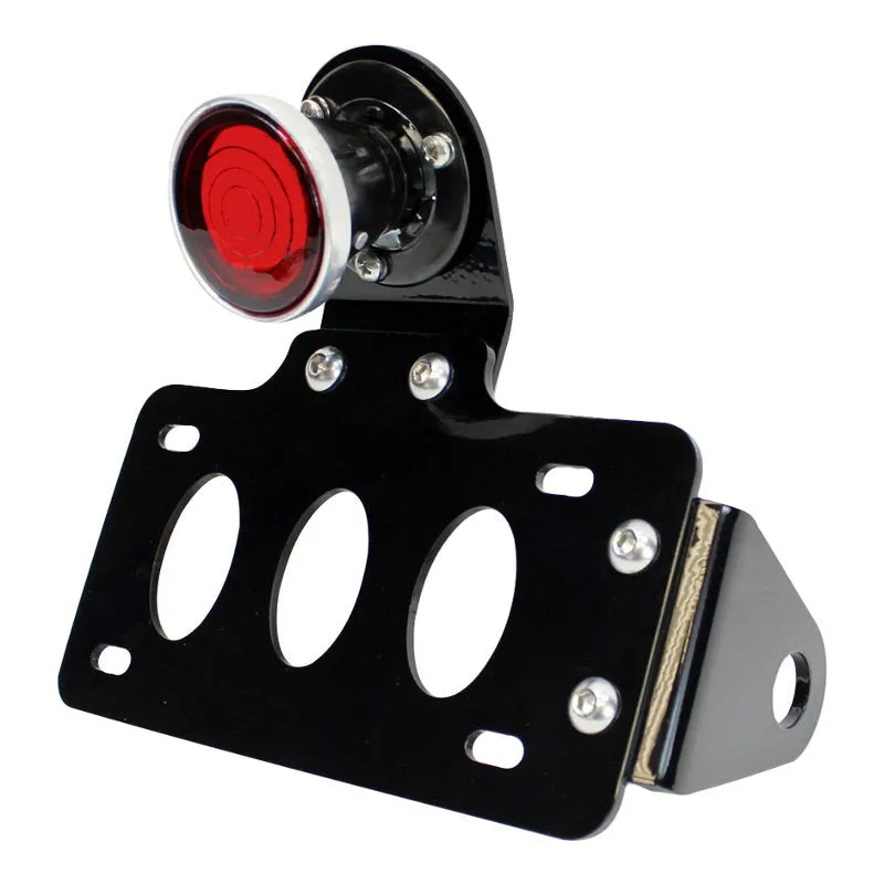 TC Bros. 2 Inch Round Bobber Side Mount Tail Light/License Plate Bracket