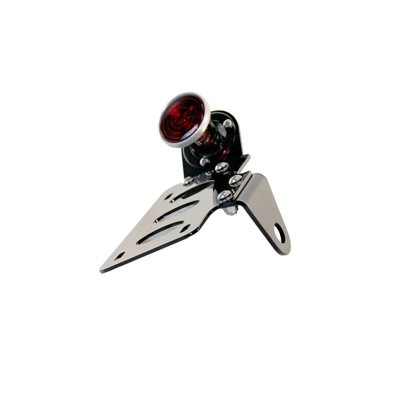 TC Bros. 2 Inch Round Bobber Side Mount Tail Light/License Plate Bracket