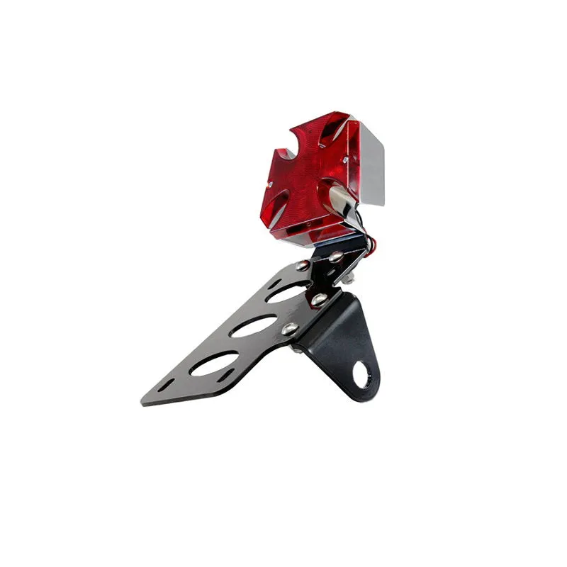TC Bros. Maltese Cross Side Mount Tail Light/License Plate Bracket