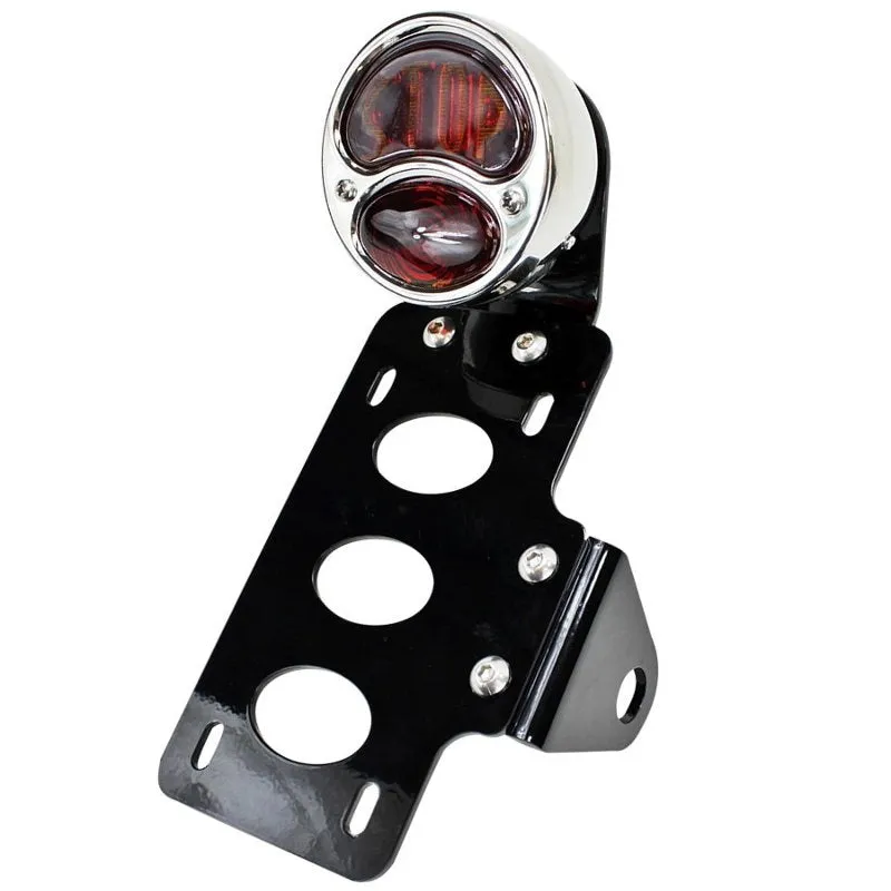 TC Bros. "Stop" Model A Side Mount Tail Light/License Plate Bracket