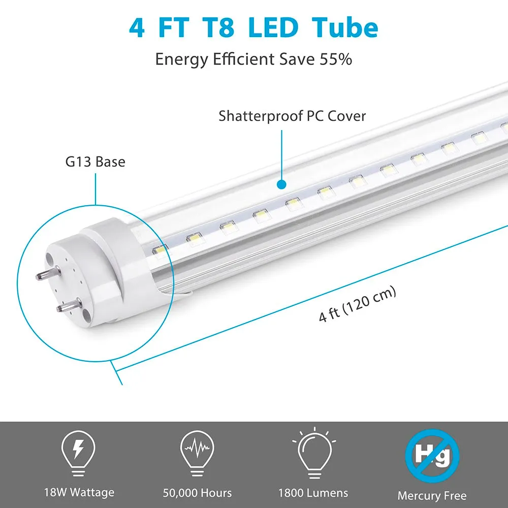 TheLAShop 18W T8 4FT 6500K LED Light Fluorescent Tube Option