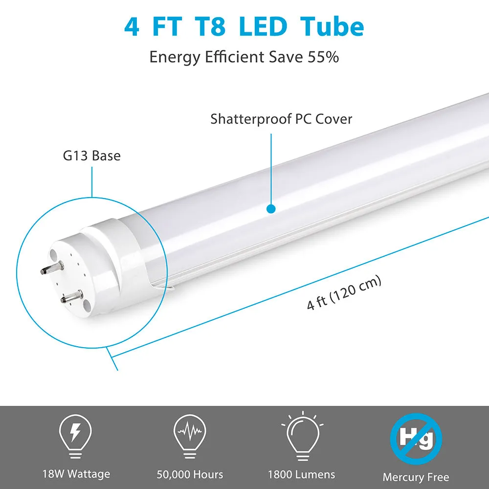 TheLAShop 18W T8 4FT 6500K LED Light Fluorescent Tube Option