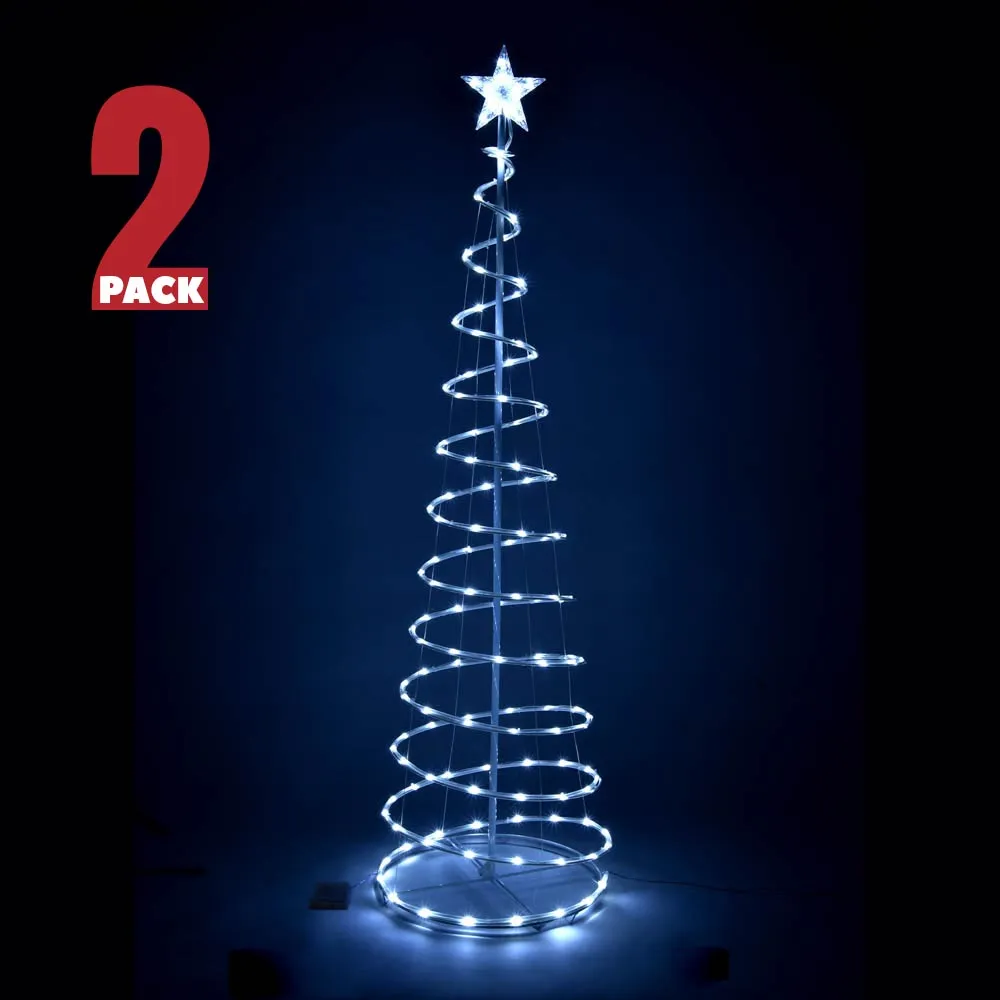 TheLAShop 6ft LED Lighted Spiral Christmas Tree Battery Operated