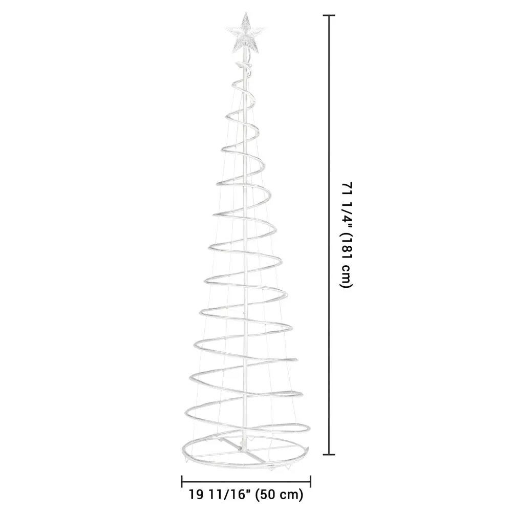TheLAShop 6ft LED Lighted Spiral Christmas Tree Battery Operated
