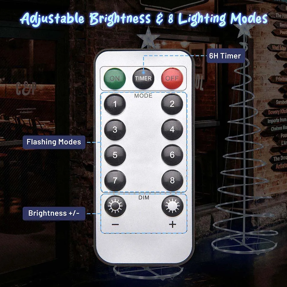 TheLAShop 6ft LED Lighted Spiral Christmas Tree Battery Operated