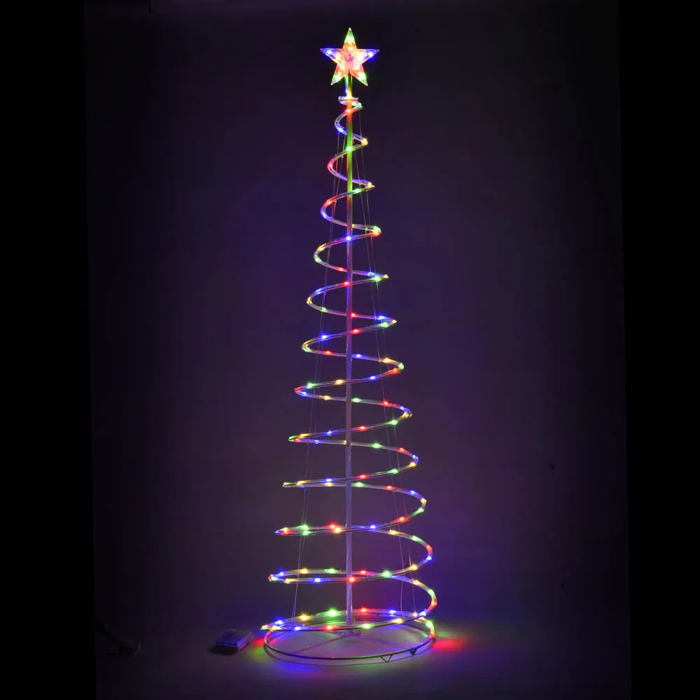 TheLAShop 6ft LED Lighted Spiral Christmas Tree Battery Operated