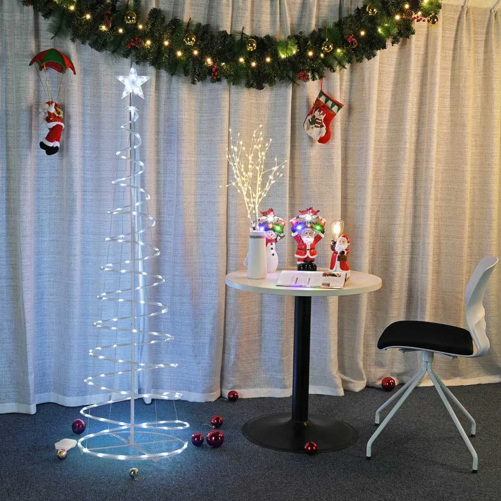 TheLAShop 6ft LED Lighted Spiral Christmas Tree Battery Operated