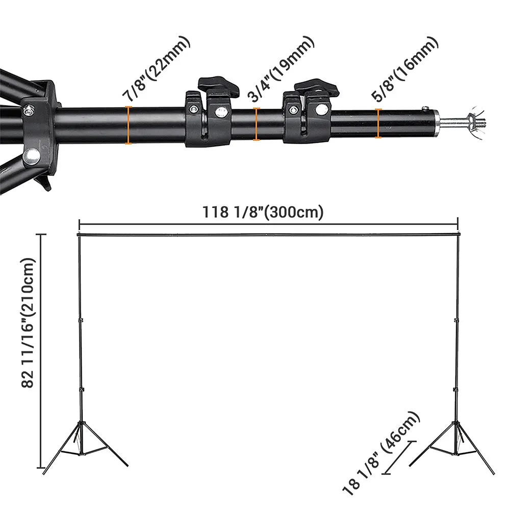 TheLAShop 7x10 ft Backdrop Stand for Party Decorations Portable Support